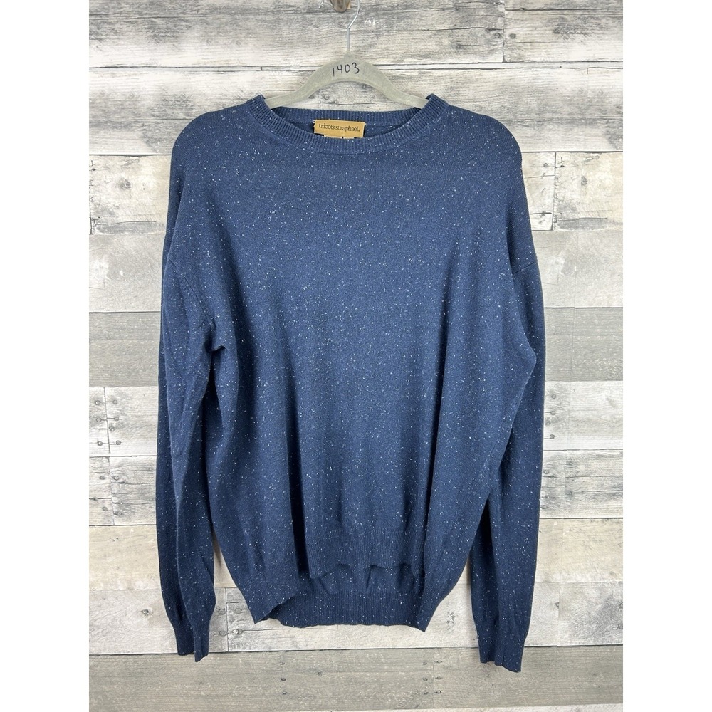 Tricots St Raphael Women's Blue Medium Silk Cashmere Blend Sweater